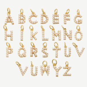 Lucca Initial Pearl Charm
